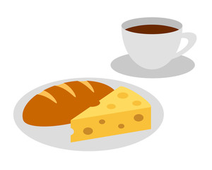 チーズとパンとコーヒー