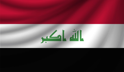 Naklejka premium Realistic flag, vector illustration