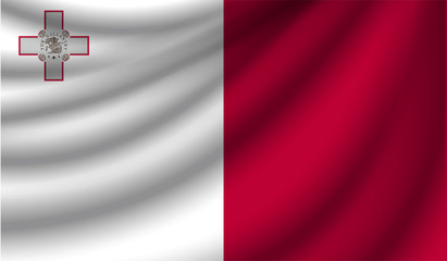 Realistic flag, vector illustration