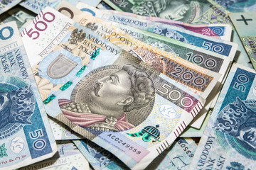 Obraz na płótnie Canvas Polish money background