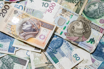 Polish money background
