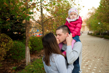 Fototapeta premium family, childhood, season and people concept - happy family play