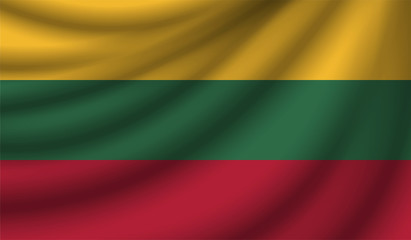 Realistic flag, vector illustration