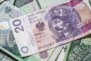 Polish money background