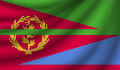 Realistic flag, vector illustration