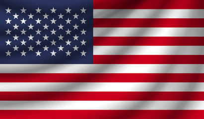 Realistic flag, vector illustration