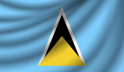 Realistic flag, vector illustration