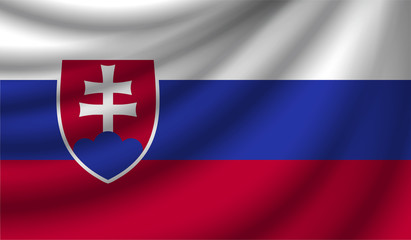 Obraz premium Realistic flag, vector illustration