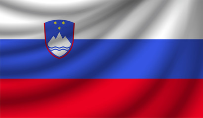 Fototapeta premium Realistic flag, vector illustration