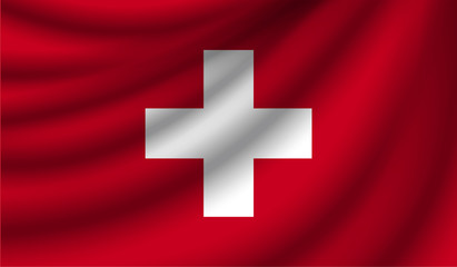 Obraz premium Realistic flag, vector illustration