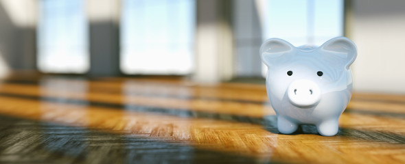 Piggy Bank save money real estate investment concept