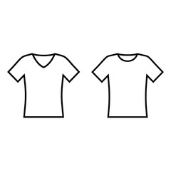 T-shirt line icon, outline vector, logo on white background