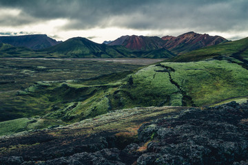 Surreal and colorful landscape of Iceland