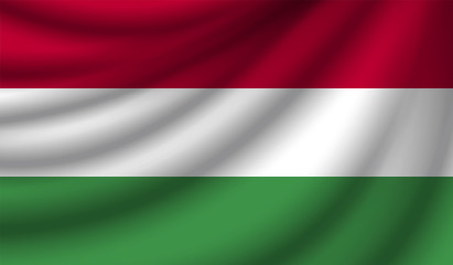 Realistic flag, vector illustration