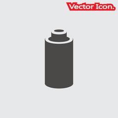 Battery icon isolated sign symbol and flat style for app, web and digital design. Vector illustration.
