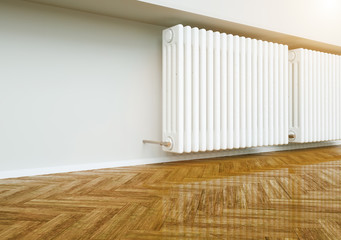 radiator heater in empty apartment 