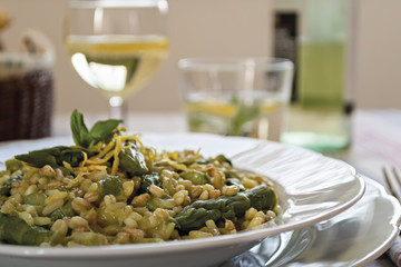 risotto ai cinque cereali grano farro orzo avena riso con asparagi