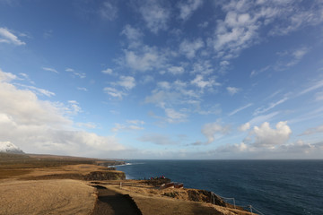 Sunset landscape, Iceland