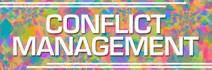 Conflict Management Colorful Abstract Textured Background Text Horizontal 