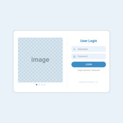 soft modern login ui design template vector