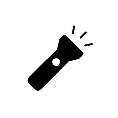 Flashlight flat icon, flat design best vector icon