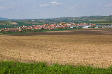 Boretice village at spring, Brzeclaw, Czech Republic