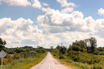 asphalt road going forward