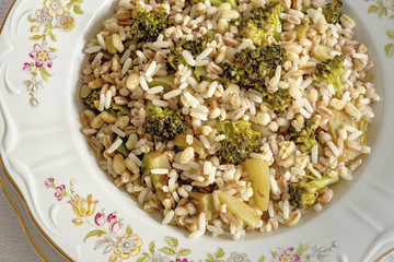 risotto cinque cereali con broccolo
