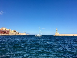 Lighthouse in Chania, Crete, Greece