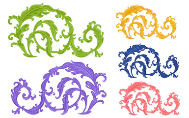 collection rich baroque floral scroll filigree for your design