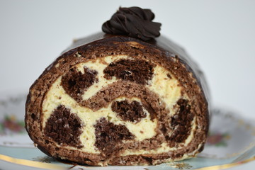 Tasty cake on a plate