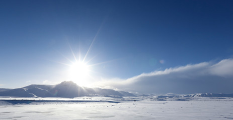 Winter landscape Iceland