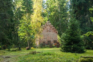 Old chapel at Wrede family cemetery. 18 September 2018 - Anjala, Kouvola, Finland.