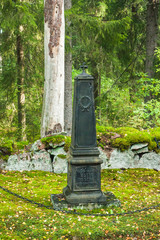 Old cemetery of Wrede family. 18 September 2018 - Anjala, Kouvola, Finland.