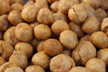 Deep Fried Fish Ball, Street Food in Bangkok, Thailand