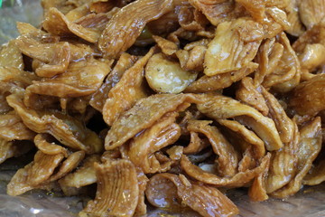 Crispy Flour , Coated with Sugar , Snacks,Street Food in Bangkok, Thailand