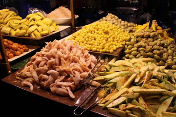 Spicy Preserved Fruits , Street food in Thailand