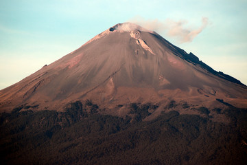Popocatepetl volcano in the city Cholula. Mexico © Radik Khalitov