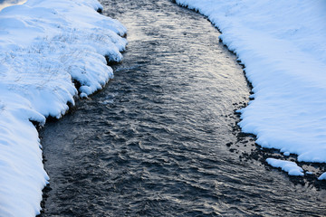 River and snow