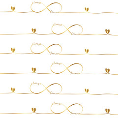 golden infinity background, vector illustration