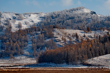 Russia. mountain Altai. Mountain valleys along the highway Ust-Kan Ust-Koksy.