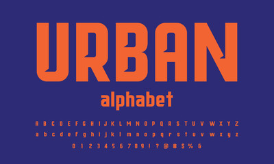 Vector of modern stylized alphabet design