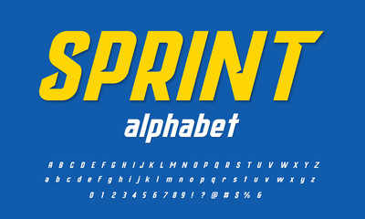 Vector of modern stylized alphabet design