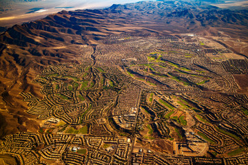 View from airplane at Las vegas, USA