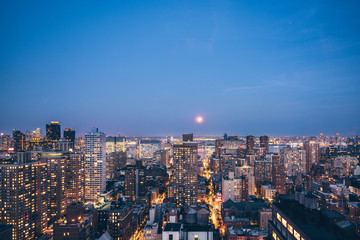 Fototapeta premium New York districts in the evening