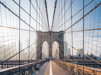 Fototapeta premium Brooklyn Bridge rano