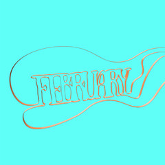 Ribbon font forms 'February', vector illustration