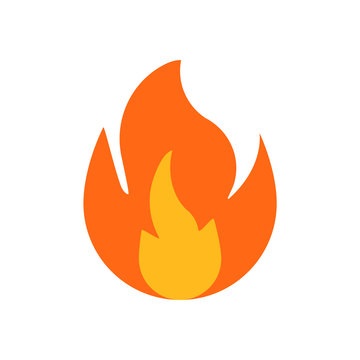 Fire sign. Fire flames icon isolated on white background. Vector illustration.
