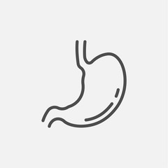 Stomach icon isolated on white background. Vector illustration.