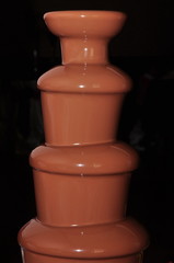 chocolate fountain at  wedding